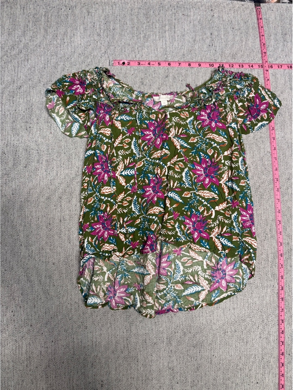 Jennifer Grace Floral Off Shoulder Rayon Blouse Top M